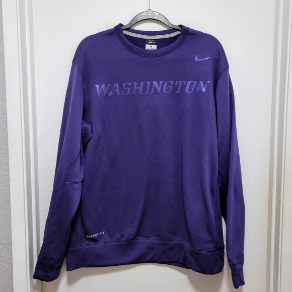 Nike Washington Huskies UW NCAA Football Sweatshirt Crewneck Player Issued - L - Picture 2 of 8